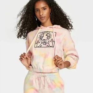 Keith Haring Cropped Hoodie